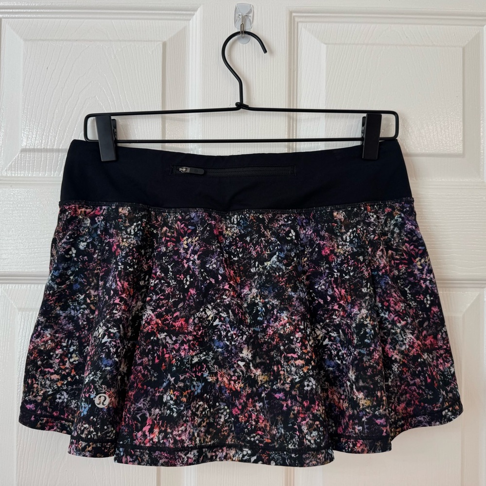 Lululemon 6 Pace‎ Rival Mid-Rise Skirt Floral Spray Multi Athleisure Running Run - Picture 4 of 8